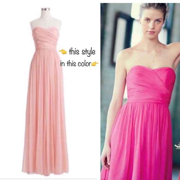 J. Crew Dresses & Skirts - 💕JCrew silk chiffon long gown in pink